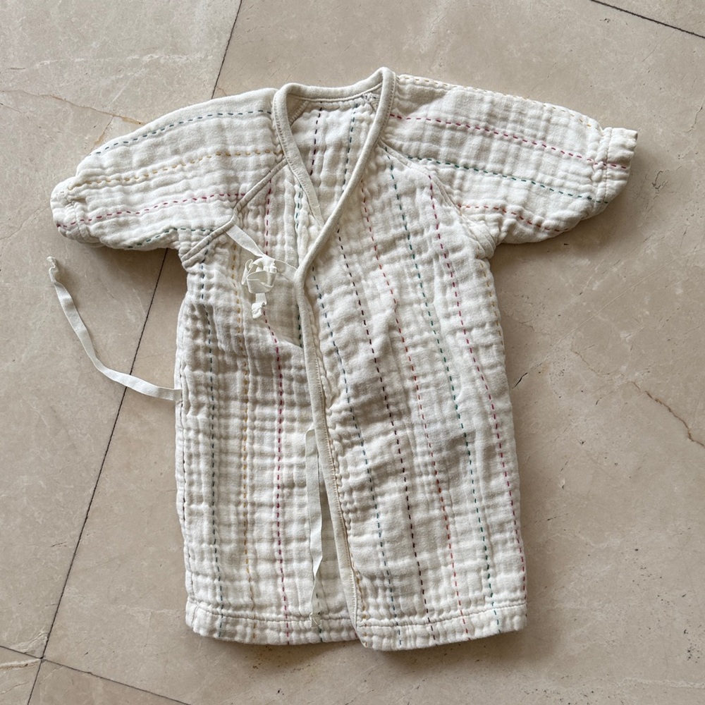 Cozy Baby Kimono Wrap with Stripes
